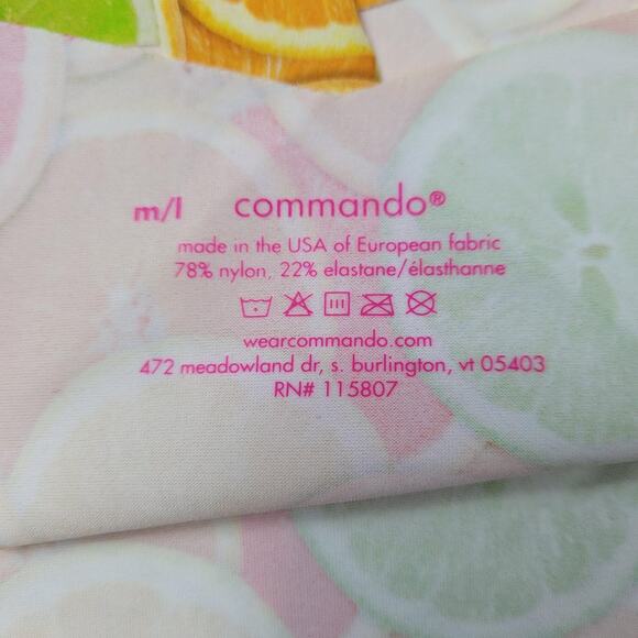 Citrus Thong by Commando Lemons Limes Oranges Grapefruit size M/L - Picture 3 of 4
